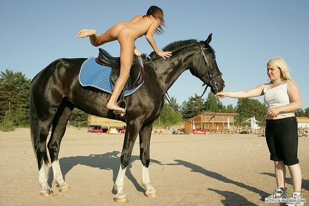 Ride on horseback - Nudity in naturism is a way to experience freedom and harmony