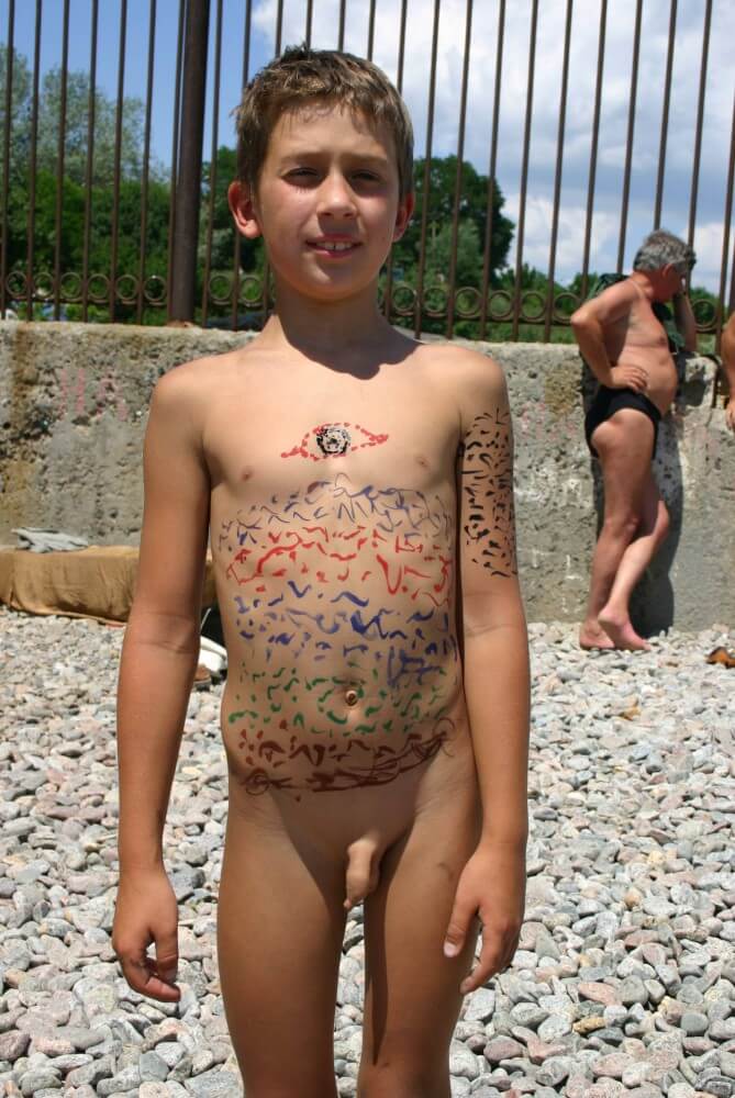 Father and Daughter Painted pics - Nudity helps you understand yourself and respect others