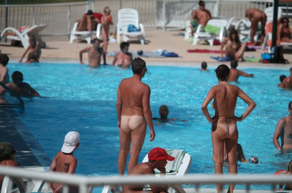 Pool-Shore Group Exercise - It helps people understand that the naked body is not an object to be judged