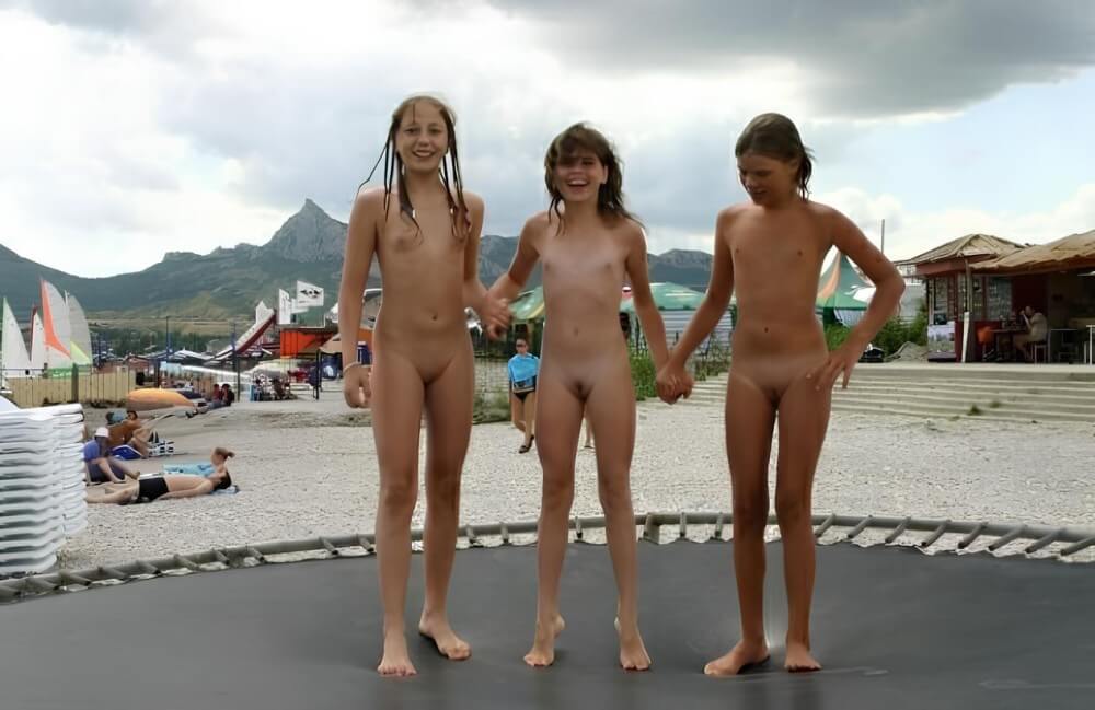 Trampoline pics - Minimizing clothing or nudism