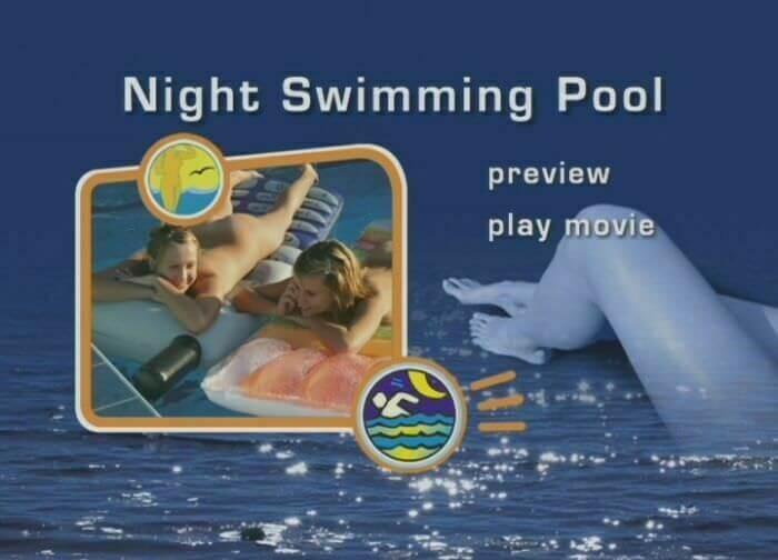 Naturist Freedom: Night swimming pool - Melting under the scorching sun, I sunbathe naked