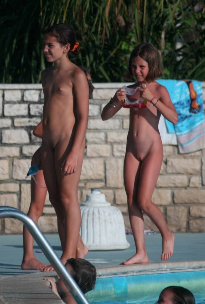 Two Poolside Nudist Girls pics - Nudity helps one better understand oneself and ones feelings